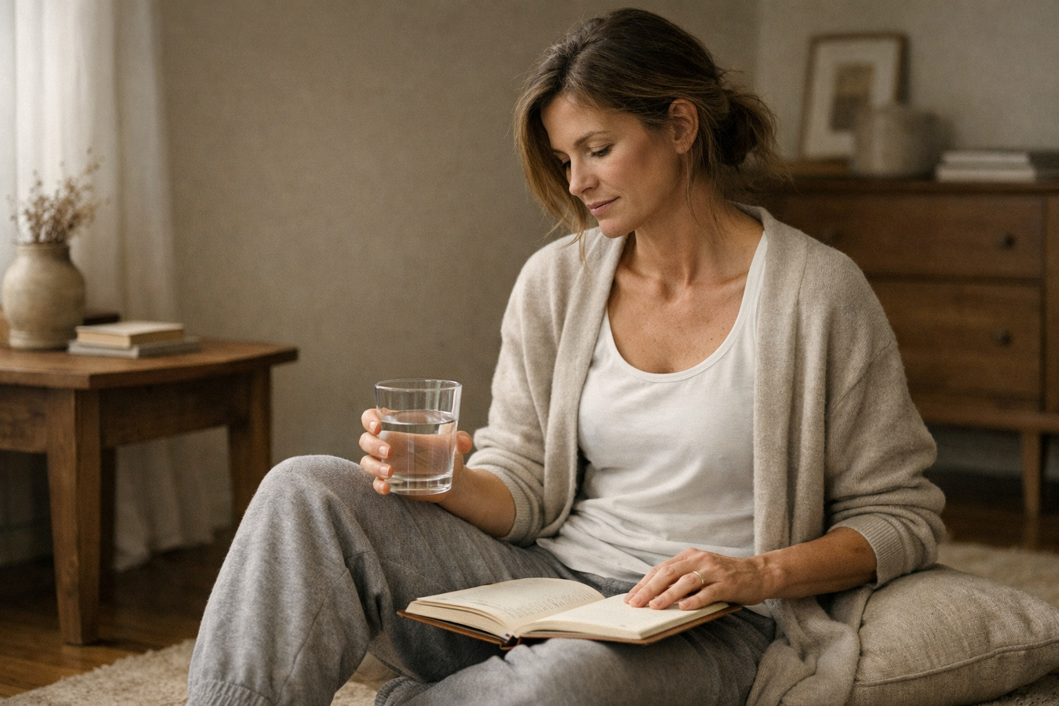 Quiet Reflection in Warm Minimal Interior-1