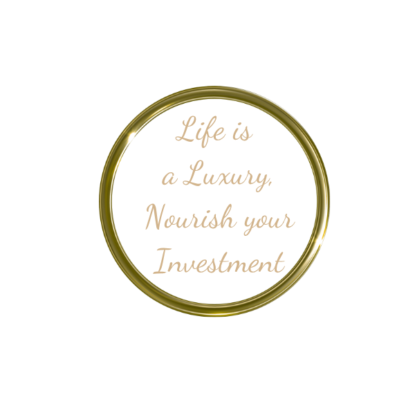 Circle - Slogan Life is a Luxury Nourish your Investment (2 x 2 in)